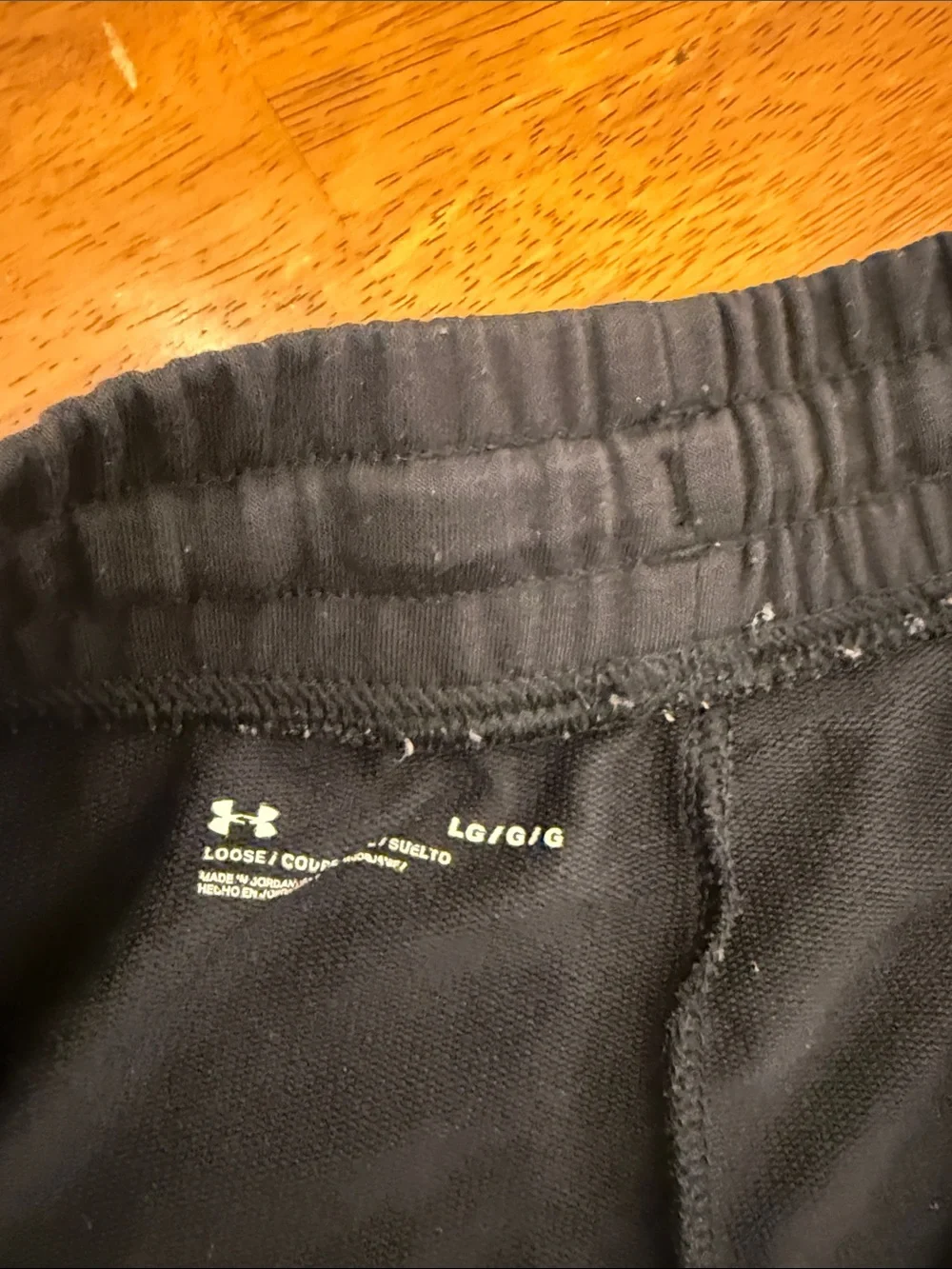 Under Armour Black Men Jogger Pants with Side Logo Tape Large